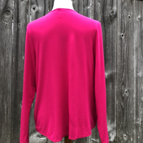 Ava & Viv Faux Wraparound Fuchsia Long sleeve Nice, Comfortable Blouse! Size 1x. - Picture 4 of 6